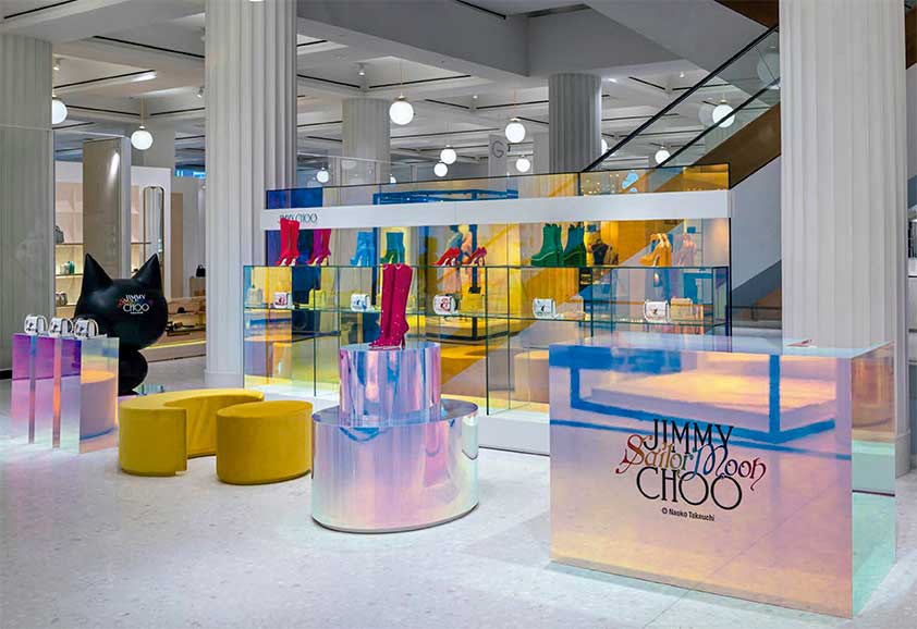 Tendencias 2025. Experiencia inmersiva. Jimmy Choo pop up Sailor Moon